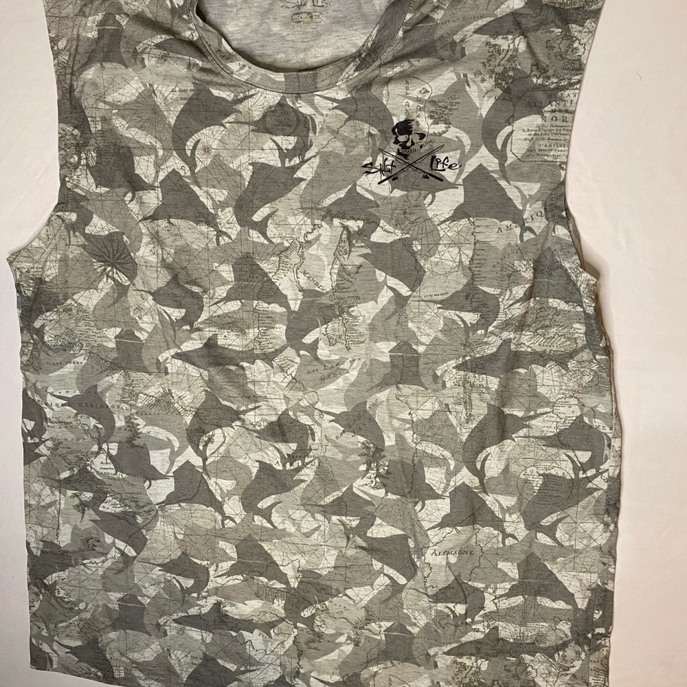Salt Life Gray Camo Tank Top
